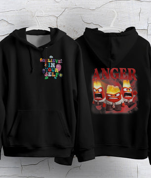 Inside Out Hoodie Loose Casual Clothing Cute Cartoon Streetwear Personality