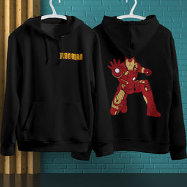 Iron Man Hoodie Streetwear Fashion Black Hooded Pullover Personality Sweatshirt 1