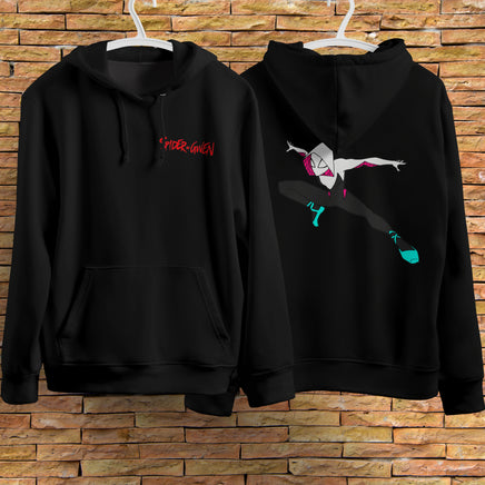 Spider Gwen Hoodie Casual Clothes Black Hoodie Fashion Long Sleeve Hooded Pullover Personality Streetwear 6
