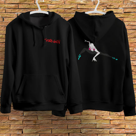 Spider Gwen Hoodie Casual Clothes Black Hoodie Fashion Long Sleeve Hooded Pullover Personality Streetwear 9