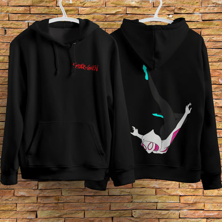 Spider Gwen Hoodie Casual Clothes Black Hoodie Fashion Long Sleeve Hooded Pullover Personality Streetwear 13
