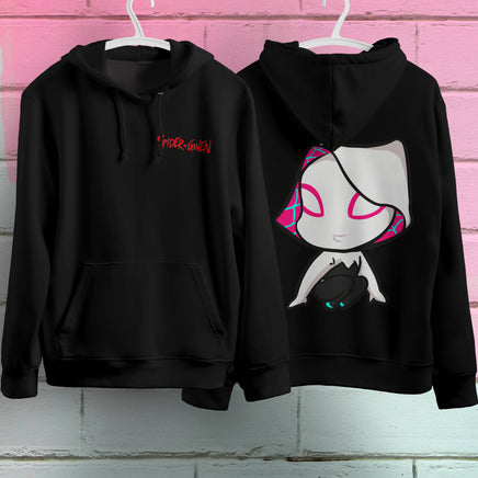 Spider Gwen Hoodie Casual Clothes Black Hoodie Fashion Long Sleeve Hooded Pullover Personality Streetwear 2