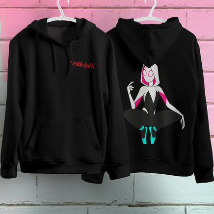 Spider Gwen Hoodie Casual Clothes Black Hoodie Fashion Long Sleeve Hooded Pullover Personality Streetwear 4