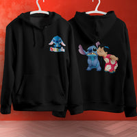 Stitch Hoodie Streetwear Fashion Black Hooded Pullover Personality Sweatshirt 8