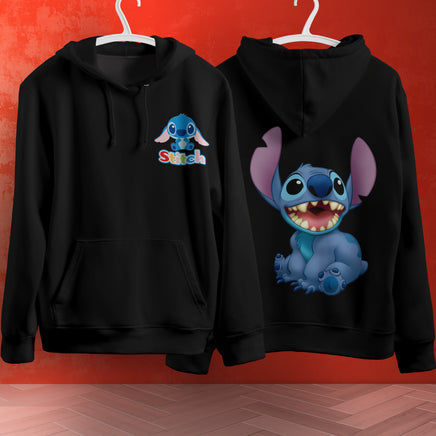 Stitch Hoodie Streetwear Fashion Black Hooded Pullover Personality Sweatshirt 14