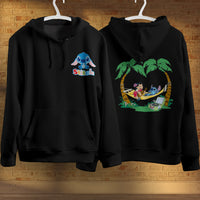 Stitch Hoodie Streetwear Fashion Black Hooded Pullover Personality Sweatshirt 16