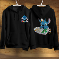 Stitch Hoodie Streetwear Fashion Black Hooded Pullover Personality Sweatshirt 3