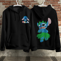 Stitch Hoodie Streetwear Fashion Black Hooded Pullover Personality Sweatshirt 3