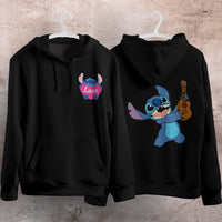 Stitch Hoodie Streetwear Fashion Black Hooded Pullover Personality Sweatshirt 13
