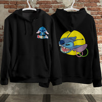 Stitch Hoodie Streetwear Fashion Black Hooded Pullover Personality Sweatshirt 9
