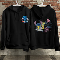 Stitch Hoodie Streetwear Fashion Black Hooded Pullover Personality Sweatshirt 10