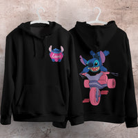 Stitch Hoodie Streetwear Fashion Black Hooded Pullover Personality Sweatshirt 14