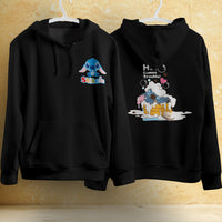 Stitch Hoodie Streetwear Fashion Black Hooded Pullover Personality Sweatshirt 12