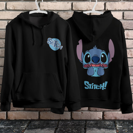Stitch Hoodie Streetwear Fashion Black Hooded Pullover Personality Sweatshirt 2