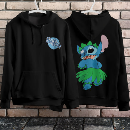 Stitch Hoodie Streetwear Fashion Black Hooded Pullover Personality Sweatshirt 3