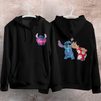 Stitch Hoodie Streetwear Fashion Black Hooded Pullover Personality Sweatshirt 4