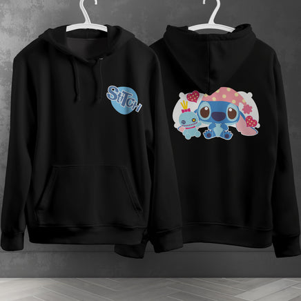 Stitch Hoodie Streetwear Fashion Black Hooded Pullover Personality Sweatshirt 13