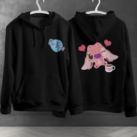 Stitch Hoodie Streetwear Fashion Black Hooded Pullover Personality Sweatshirt 14