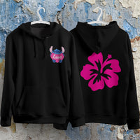 Stitch Hoodie Streetwear Fashion Black Hooded Pullover Personality Sweatshirt 6