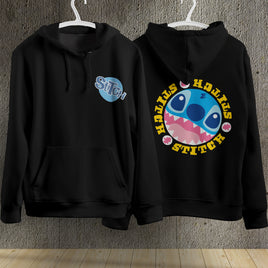 Stitch Hoodie Streetwear Fashion Black Hooded Pullover Personality Sweatshirt 1