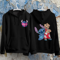 Stitch Hoodie Streetwear Fashion Black Hooded Pullover Personality Sweatshirt 8
