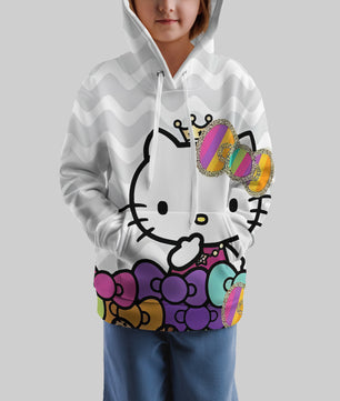 Lusy Store Hello Kitty Hoodie Colorful Cute Hoodie For Girl Kids Clothes HK-1125-23-32 Hoodies & Sweatshirts