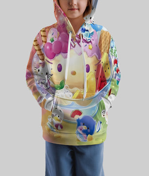 Lusy Store Hello Kitty Hoodie Colorful Cute Hoodie For Girl Kids Clothes HK-1125-23-32 Hoodies & Sweatshirts