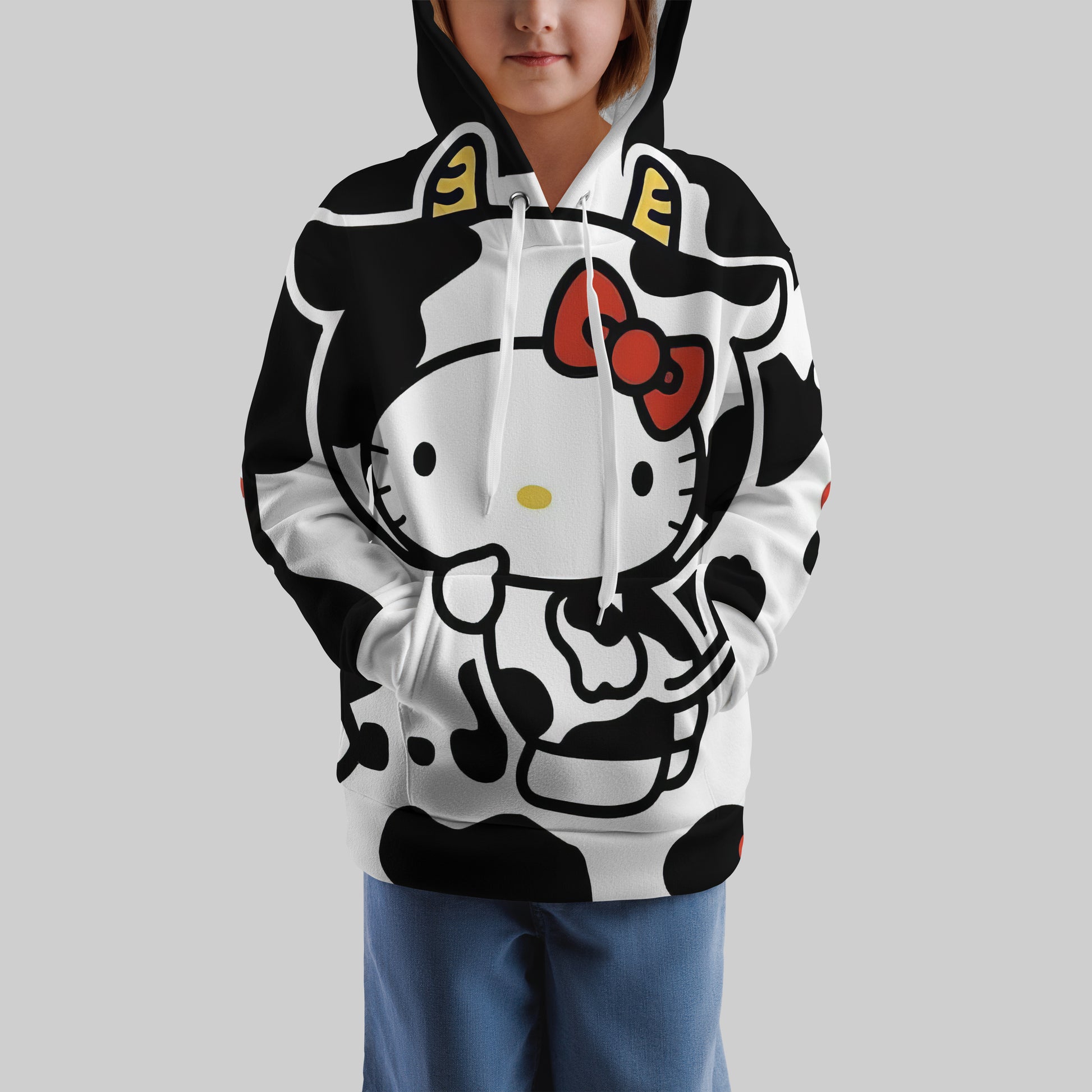 Lusy Store Hello Kitty Hoodie Colorful Cute Hoodie For Girl Kids Clothes HK-1125-23-32 Hoodies &amp; Sweatshirts