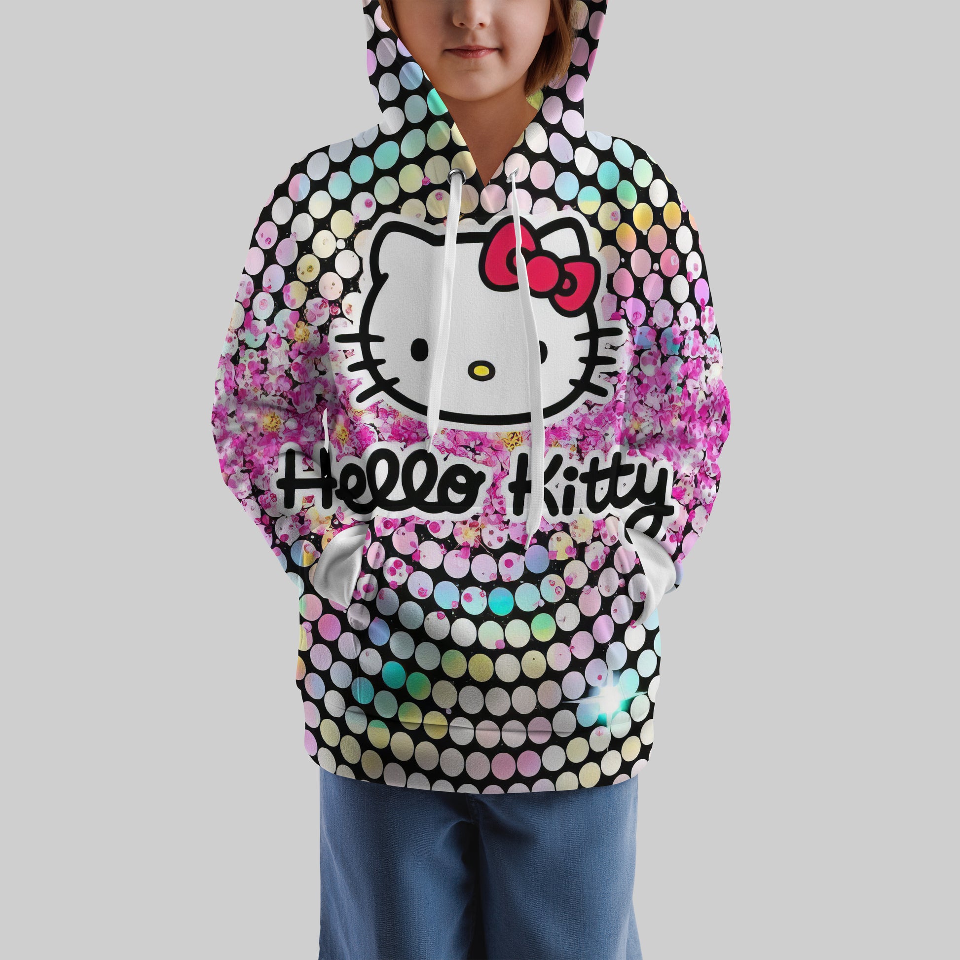 Lusy Store Hello Kitty Hoodie Colorful Cute Hoodie For Girl Kids Clothes HK-1125-23-32 Hoodies &amp; Sweatshirts