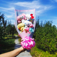 Sanrio Plush Bouquet My Melody Kuromi Cinnamoroll Cat Plush Doll Toy Valentine Graduation Gifts HK61-2