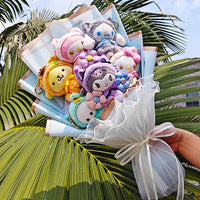 Sanrio Plush Bouquet My Melody Kuromi Cinnamoroll Cat Plush Doll Toy Valentine Graduation Gifts HK61-2