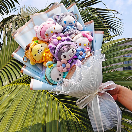 Sanrio Plush Bouquet My Melody Kuromi Cinnamoroll Cat Plush Doll Toy Valentine Graduation Gifts HK61-2
