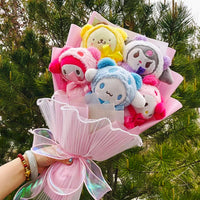 Sanrio Plush Bouquet My Melody Kuromi Cinnamoroll Cat Plush Doll Toy Valentine Graduation Gifts HK61