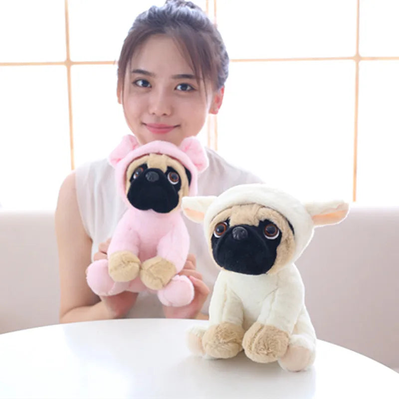 Lusy Store LLC Stuffed Simulation Dogs Plush Sharpei Pug Lovely Puppy Pet Toy Plush Gifts Plush