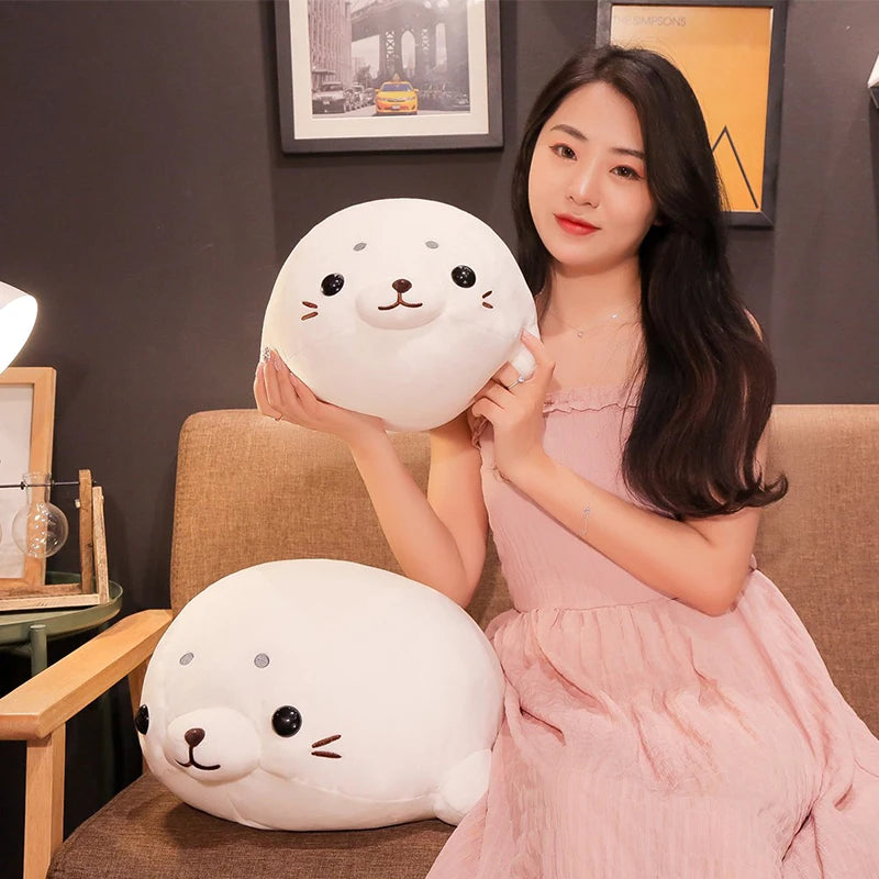 Lusy Store LLC Cute Soft Animal Sea Lion Doll Baby Sleeping Pillow Cartoon Marine Animals Seal Plush Stuffed Lovely Gift Plush