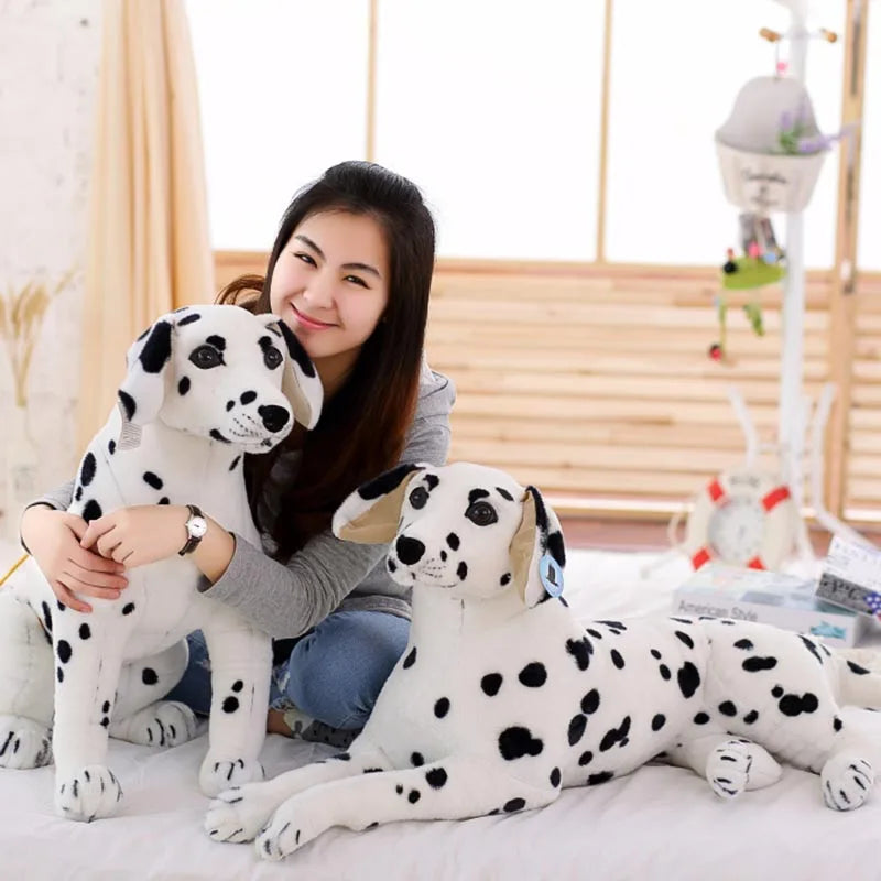 Lusy Store LLC Stuffed Animals Dog Dalmatian Plush Toy Lifelike Giant Dog Toy Realistic Animal Gift For Children Plush