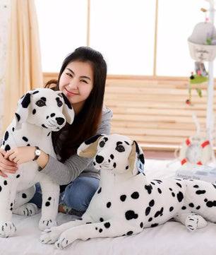 Lusy Store LLC Stuffed Animals Dog Dalmatian Plush Toy Lifelike Giant Dog Toy Realistic Animal Gift For Children Plush