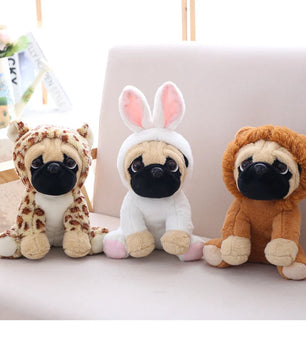 Lusy Store LLC Stuffed Simulation Dogs Plush Sharpei Pug Lovely Puppy Pet Toy Plush Gifts Plush