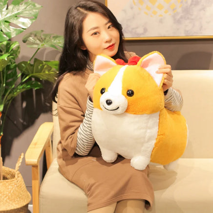 Lovely Corgi Dog Plush Toy Stuffed Soft Animal Cartoon Pillow Cute Christmas Gift