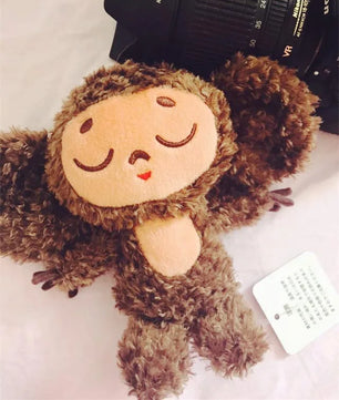 Monkey Plush Toy – Soft Cheburashka Big-Eyed Stuffed Doll, 8