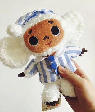Lusy Store LLC Monkey Plush Toy – Soft Cheburashka Big-Eyed Stuffed Doll, 8" – Lusy Store Stuffed Animal