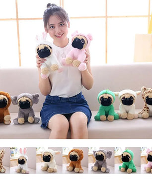 Lusy Store LLC Stuffed Simulation Dogs Plush Sharpei Pug Lovely Puppy Pet Toy Plush Gifts Plush