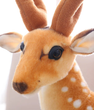 Lusy Store LLC Stuffed Plush Animal Deer Toy Kids Doll Teaching Prop Toy Children's Birthday Gift Simulation Sika Deer Plush Toy Plush