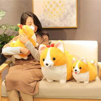 Lovely Corgi Dog Plush Toy Stuffed Soft Animal Cartoon Pillow Cute Christmas Gift
