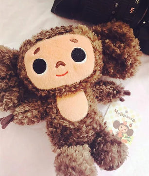 Monkey Plush Toy – Soft Cheburashka Big-Eyed Stuffed Doll, 8
