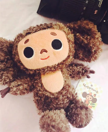Monkey Plush Toy – Soft Cheburashka Big-Eyed Stuffed Doll, 8" – Lusy Store 12 8"