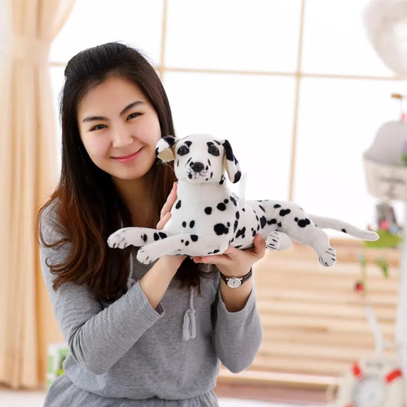 Lusy Store LLC Stuffed Animals Dog Dalmatian Plush Toy Lifelike Giant Dog Toy Realistic Animal Gift For Children Plush