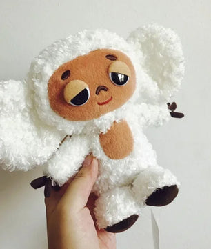 Monkey Plush Toy – Soft Cheburashka Big-Eyed Stuffed Doll, 8