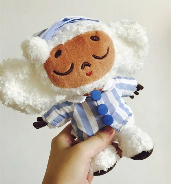 Lusy Store LLC Monkey Plush Toy &ndash; Soft Cheburashka Big-Eyed Stuffed Doll, 8&quot; &ndash; Lusy Store Stuffed Animal