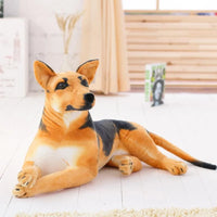 Lusy Store LLC Giant Dog Toy Realistic Stuffed Animals German Dog Shepherd Plush Toys Gift For Children Plush